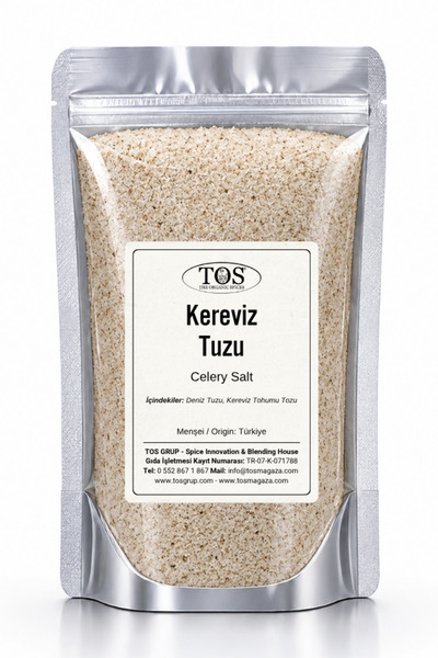TOS The Organic Spices Kereviz Tuzu 500 gr (1. KALİTE) Celery Salt