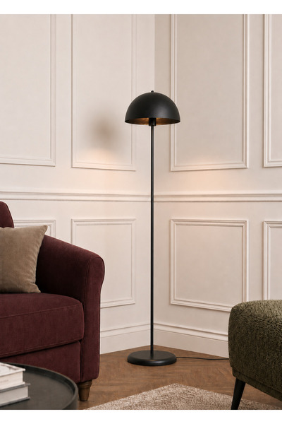 avizade LOFT Modern Siyah Renk Metal Lambader | Ayaklı Dekoratif Salon Lambas...