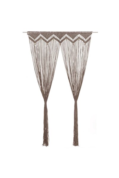 Concept Perdea macrame, antracit, 140 x 240 cm, bumbac