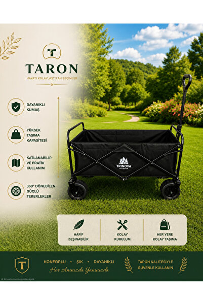 Genel Markalar Trinova Outdoor Katlanabilir Kamp Arabası Çok Amaçlı Bahçe Ve ...