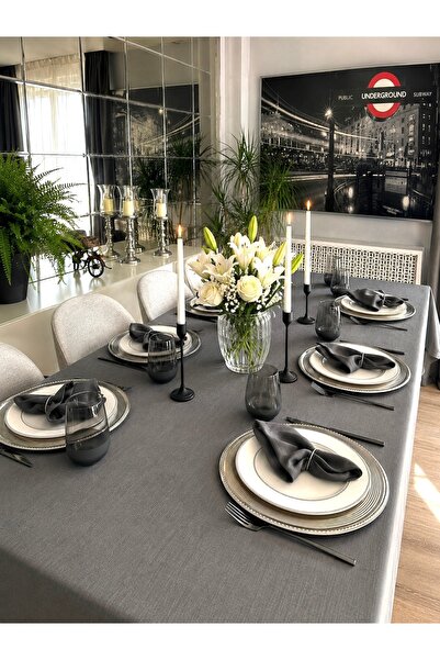Decamor home Τραπεζομάντηλο Royal Füme Grey (ΔΕΝ ΠΕΡΙΛΑΜΒΑΝΕΤΑΙ ΧΑΡΤΟΠΕΤΣΕΤΑ)