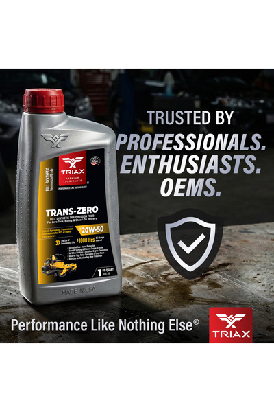 Triax Ulei de transmisie hidrostatica pentru masini de tuns iarba, Trans Zero 20W-50 full sintetic, 946mL
