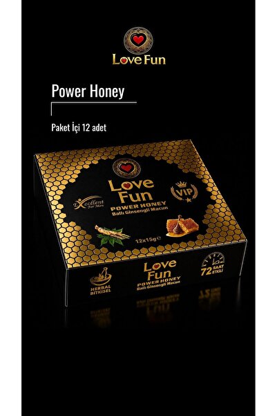 lovefun Love Fun Power Honey Ballı Ginseng Macun 15 gr (12 adet)