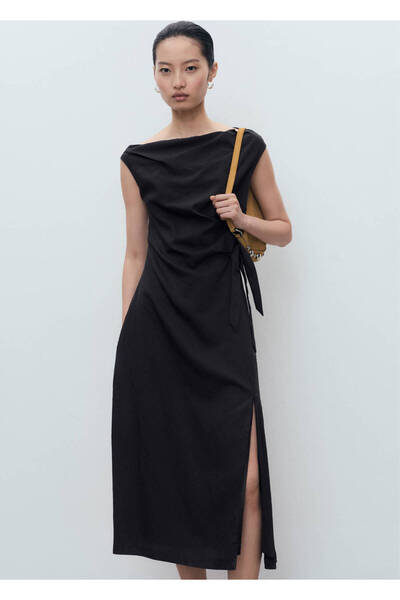 MANGO Woman Rochie asimetrică cu detaliu de noduri