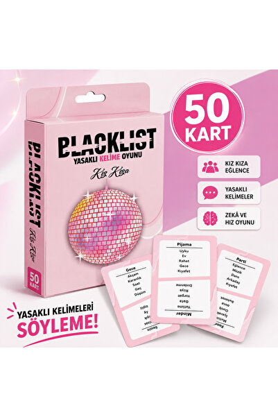 Luxmon Banned Word Card Game for Girls Blacklist 50 Cards