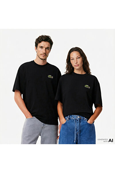 Lacoste Loose Fit Erkek Siyah T-Shirt
