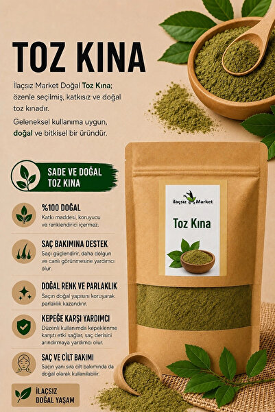 İlaçsız Market Kına (Toz) / 50 gr.