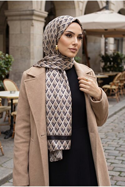Vissona %100 Saf İpek Şal İnce Saten Vual Dokuma %100 Fresh İpek 90x210 Şal