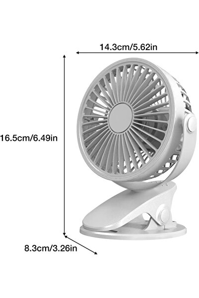 NEVARSA USB Kablolu Mini Fan Standlı Mandallı  Model Tatilde Kampda Evde  Oyn...