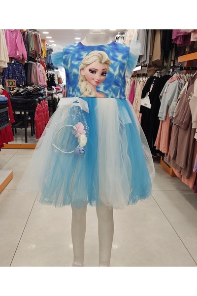 Yonca Çocuk LUMİA Kids 0814 Kız Çocuk Elsa Elbisesi