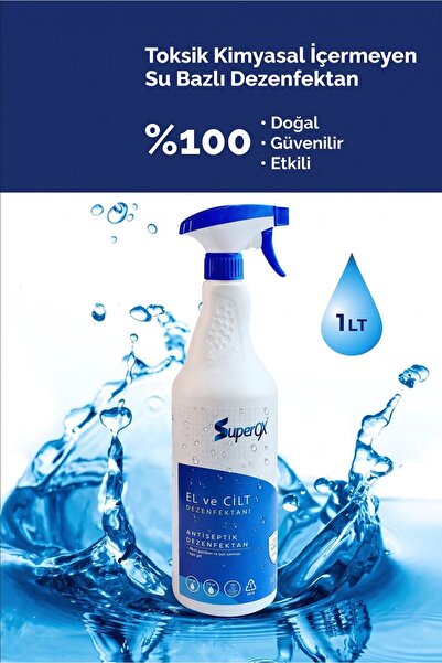 SuperOX Doğal ve Alkolsüz El Cilt Dezenfektanı , Hipokloröz İçeren El Dezenfe...