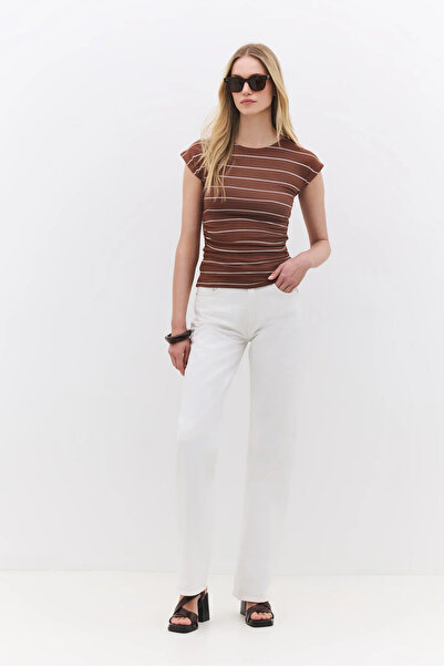 No Matter What Striped Basic T-shirt