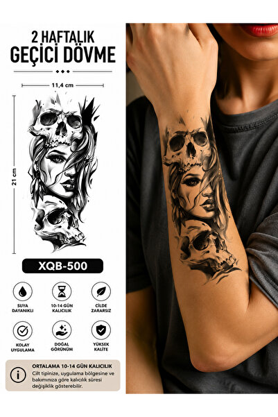 medink tattoo Gerçekci Realistic Kadın Portre GGeçici Kol Bacak Geçici Sticke...