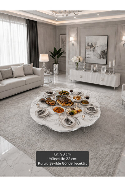 DOGANDEKOR 90 CM PAPATYA YER SOFRASI