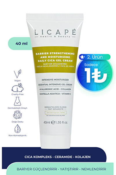 Licape 40ml Cica Gel Cream - Strengthening and Intensive Moisturizing Barrier