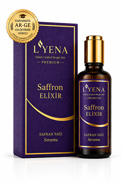 LYENA Premium Saffron Elixir Safran Yağı Cilt Bakım Serumu 50 ml – Canlı ve P...