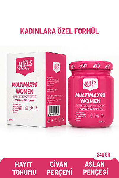 Miels Multimax90 Women Kadınlara Özel Ballı Bitkisel Macun 240 g | Hayıt Tohu...