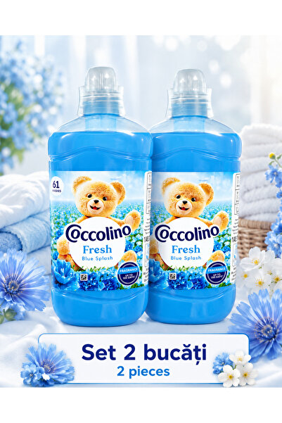 Cocolino Coccolino Balsam de rufe Fresh Blue Splash 2 x 1.45 L, pachet 2 bucăți