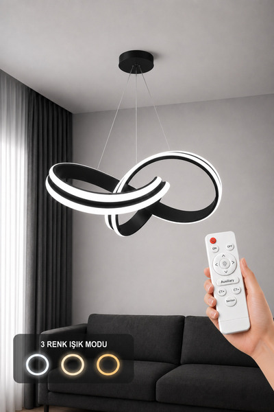 AvizeGO Arona LED Sarkıt Avize 3 Renk Kumandalı