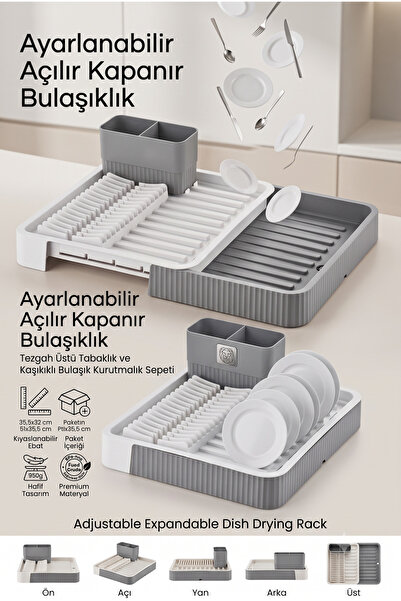 Transformacion Açılır-kapanır Bulaşıklık - Bulaşık Durulama Sepeti Tabaklık B...