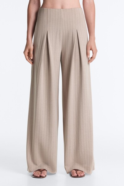 Oysho Yumuşak dokulu wide leg pantolon