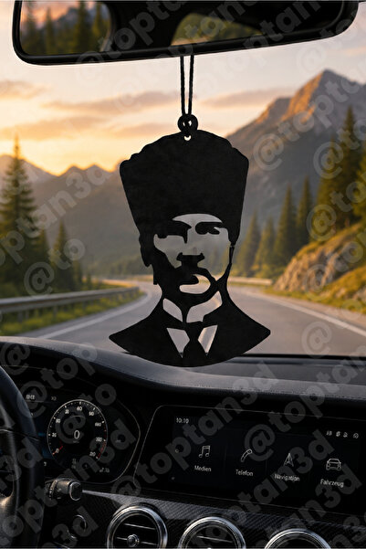 Toptan3D Mustafa Kemal Atatürk Ayna Süsü, Araba Süsü, Atatürk Dikiz Aynası Sü...