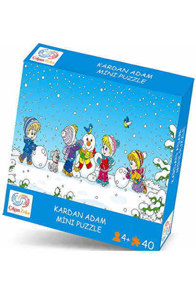 Çılgın Zeka Kardan Adam Mini Puzzle 40 Parça 3-7 Yaş Çocuk Puzzle Yapboz