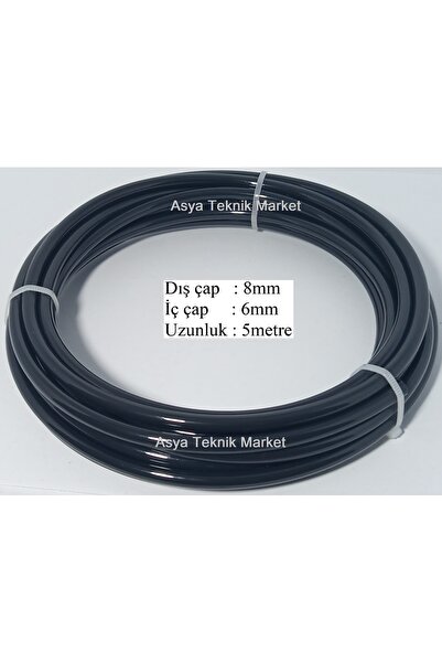 Sub Tech 8X 6 mm (5 Metre) Polyamid, Kemik HAVA HORTUMU, Pnömatik Pa, Pnomati...