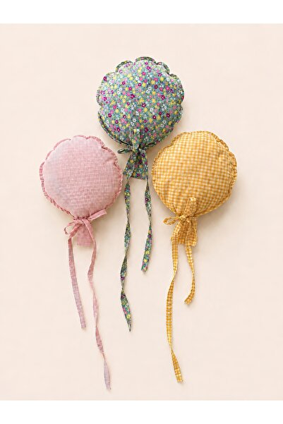 3-Piece Decorative Fabric Balloon Set Children's Room Wall Ornament Baby Room Decor Handmade Balloon Ornament