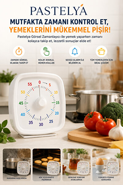 Pastelya Çocuk Çalışma Zamanlayıcı– 60 Dakikalık Görsel Zamanlayıcı (VT03) - ...