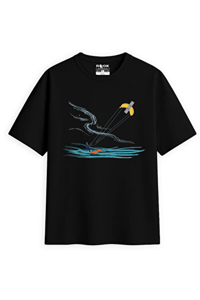 rook Bantlanmış Muz Paraşüt DTF Baskılı T Shirt