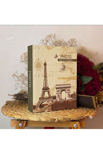 Rabsev Photo Album 10X15Cm 200 Photo Capacity Eiffel Tower Patterned Memory A...