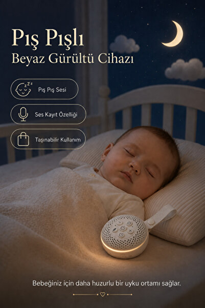 MAVLET Pışpışlı ve Ses Kayıtlı Taşınabilir Beyaz Gürültü Cihazı - Radyasyonsu...