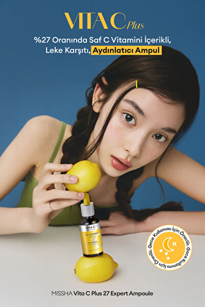 Missha %27 Oranında Saf C Vitamini İçerikli, Leke Karşıtı, Aydınlatıcı Ampul ...