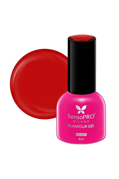 SensoPRO Milano Oja semipermanentă Glamour Gel 8ml, Roșu rubin #03