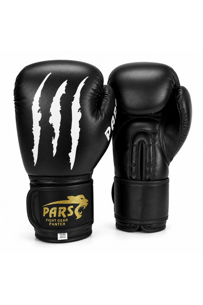 Pars Panter Boks Kick Boks Muay Thai Eldiveni Siyah