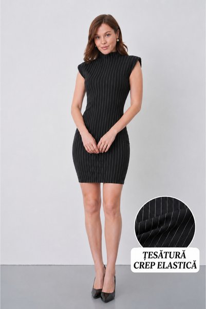barış sülün lovebox Rochie de seară mini de damă, cu dungi, din țesătură crep...
