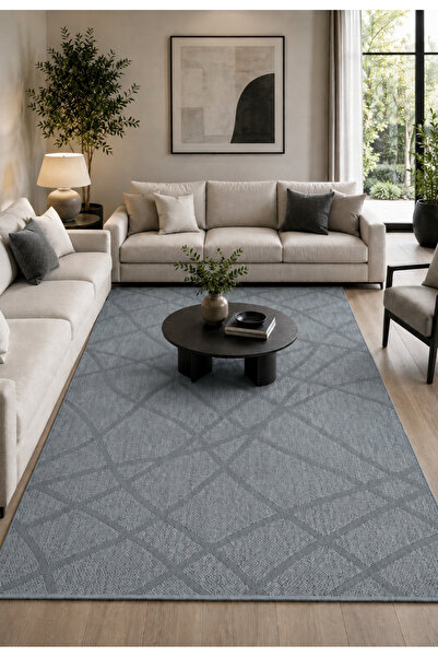 Halı Sepeti Modern Sisal Leke Tutmayan Kaymaz Taban Salon Mutfak Koridor Balk...