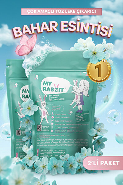 My Rabbit! Çamaşır Ve Yüzey Için Çok Amaçlı Oksijenli Toz Leke Çıkarıcı ve be...
