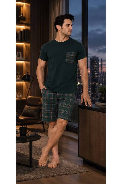 Sude HOMEWEAR ERCAN FÉRFI RÖVID UJJÚ FELSŐ ZSEBBEL, ALUL CAPRI PJM SZETT