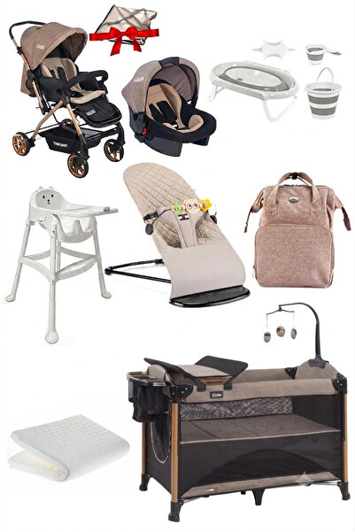 Tommybaby 13 Parça Çeyiz Seti Bebek Arabası Puset Oyun Parkı Anakucağı Mama S...