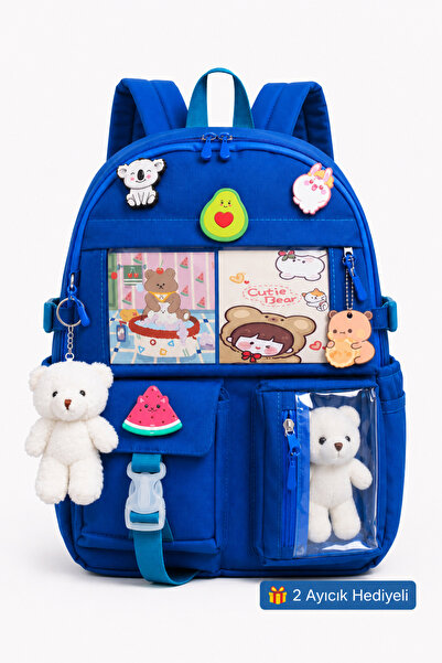 Mabai Korean Style School Bag with Accessories and Teddy Bear Girl's and Boy'...