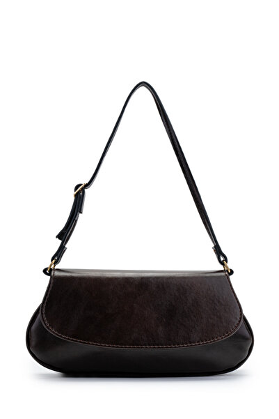 minebag Cover Detailed Mini Baguette Women's Shoulder Bag Betty Brown