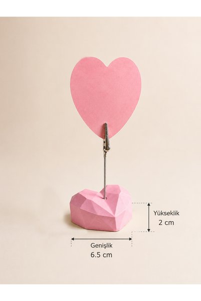Mithbox Pink Crystal Heart Photo Holder Note Holder