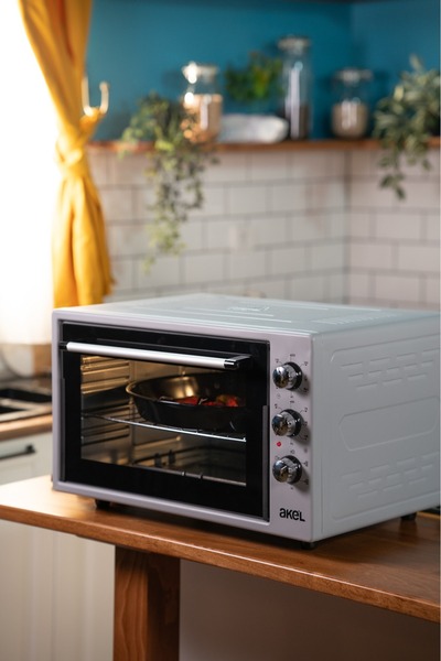 Akel Lambalı, Turbo Fanlı, Termostatlı, Çift Tepsili 45 Litre Midi Fırın Af930lf