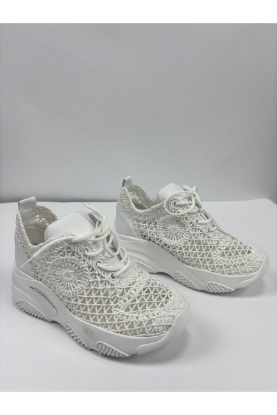 Nubbock Lace Women's White Hidden Heel Breathable Lightweight Sole Women's Sn...
