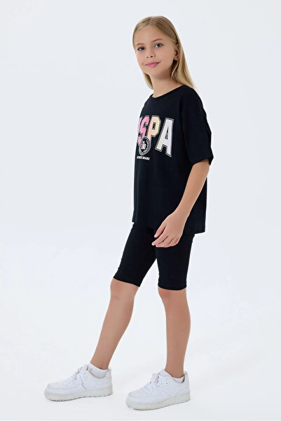 U.S. Polo Assn. 4-15 godina licencirani US Polo Assn devojčički kostim - crni