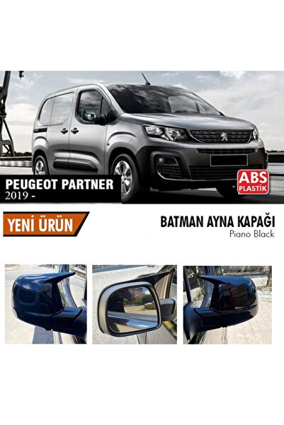 beyaztuning Peugeot Partner Yarasa Ayna Kapağı Batman Parlak Siyah Piano Black