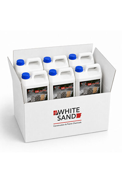 WHİTE SAND مثبت التربة والرمل والحصى - 6 جالونات * 4 لتر