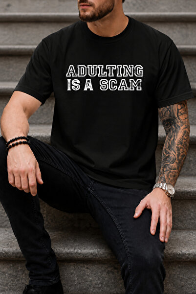 Auryne Jewelry تي شيرت مطبوع عليه نص كبير الحجم للجنسين بتصميم خاص، مصنوع من ...